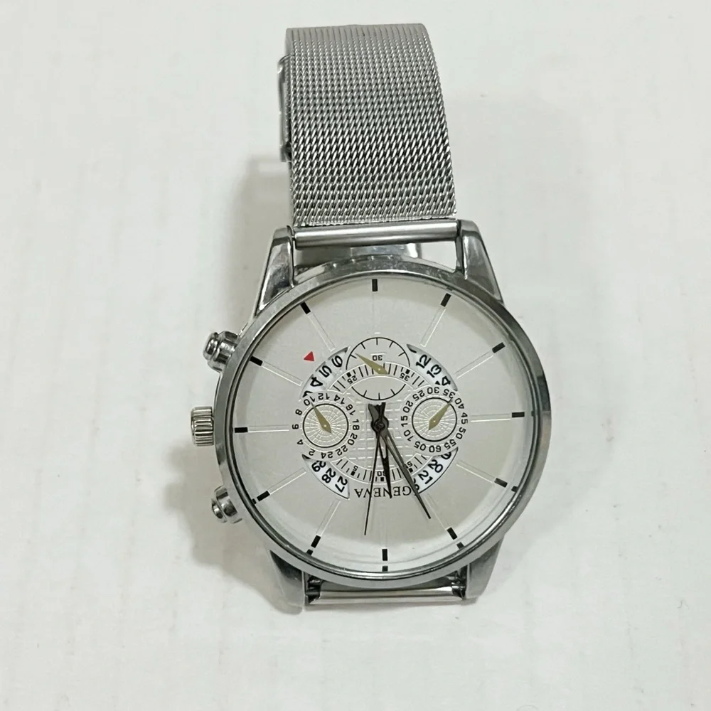 Gorgeous Multi Functional Geneva Watch Mesh Band